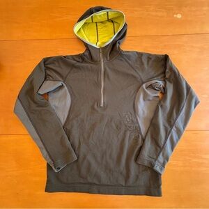 Mammut Outline M olive green zip pull hoodie fleece performance jacket